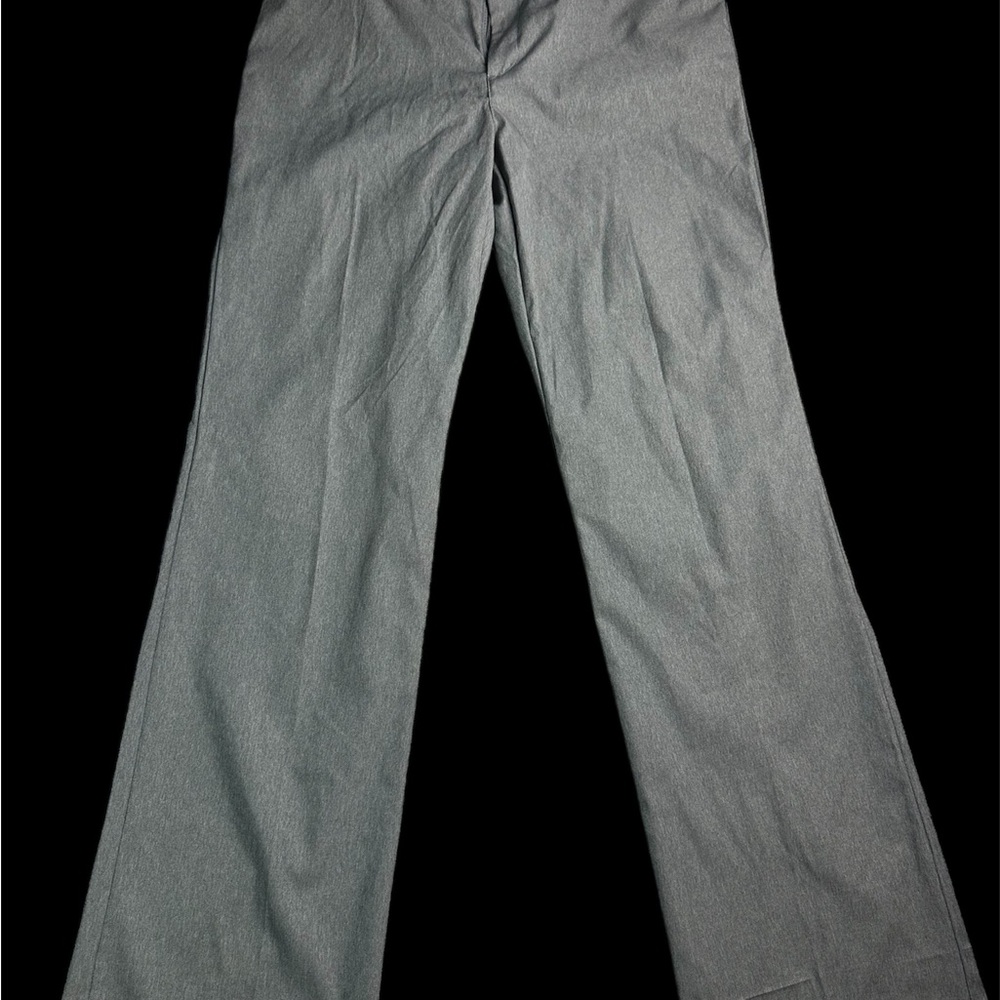 🩶 Lee Flex Motion Gray Dress Pants Wide Leg Career Trouser 12 Long 🩶